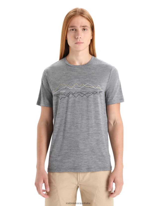 Icebreaker Men Merino Tech Lite II Short Sleeve T-ShirtGritstone Heather 80BXXP32 Clothing