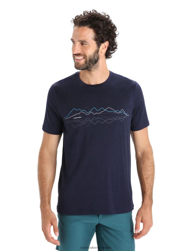 Icebreaker Men Merino Tech Lite II Short Sleeve T-ShirtMidnight Navy 80BXXP33 Clothing