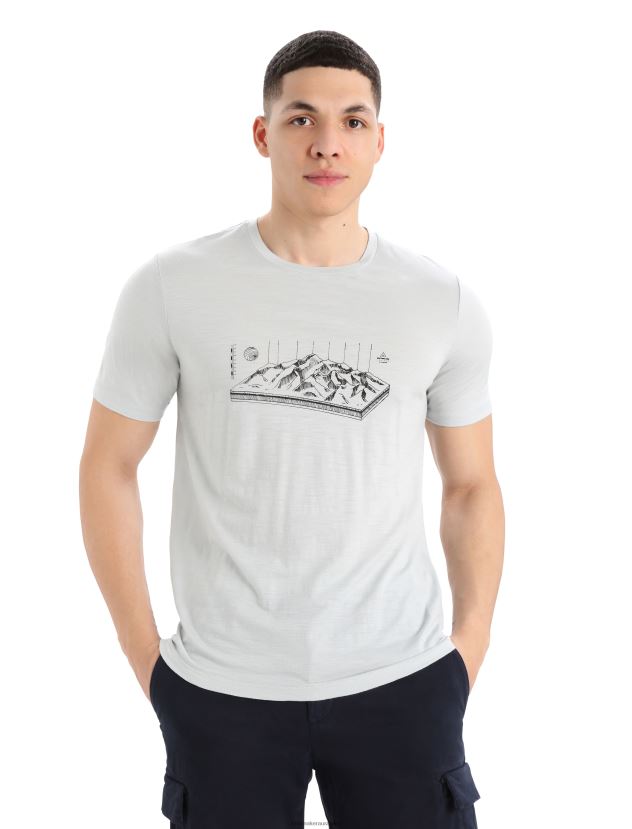 Icebreaker Men Merino Tech Lite II Short Sleeve T-Shirt Alps 3DEther 80BXXP432 Clothing