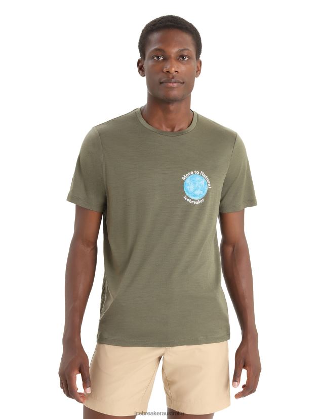 Icebreaker Men Merino Tech Lite II Short Sleeve T-Shirt EarthLoden 80BXXP91 Clothing
