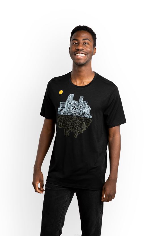 Icebreaker Men Merino Tech Lite II Short Sleeve T-Shirt Local Tee PortlandBlack 80BXXP486 Clothing