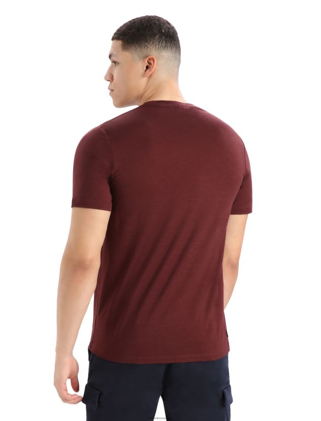 Icebreaker Men Merino Tech Lite II Short Sleeve T-Shirt Mountain GeologyEspresso 80BXXP382 Clothing