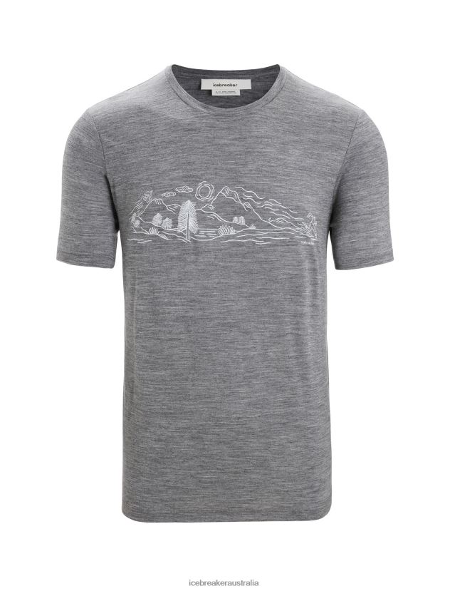 Icebreaker Men Merino Tech Lite II Short Sleeve T-Shirt Nature SprintGritstone Heather 80BXXP54 Clothing