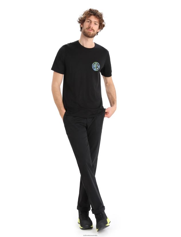 Icebreaker Men Merino Tech Lite II Short Sleeve T-Shirt StoryBlack 80BXXP380 Clothing
