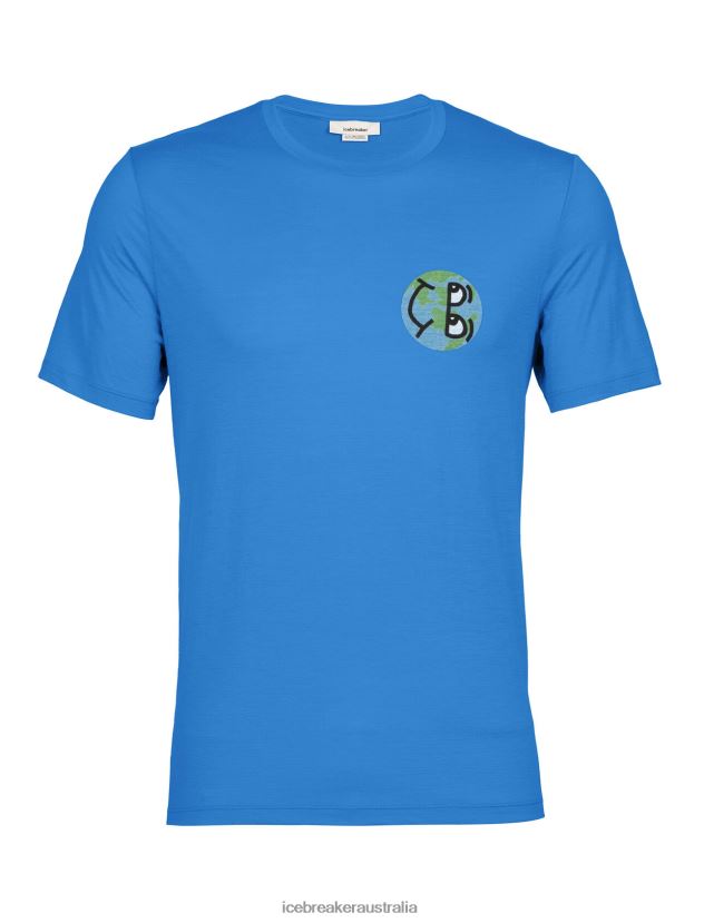 Icebreaker Men Merino Tech Lite II Short Sleeve T-Shirt StoryLazurite 80BXXP381 Clothing