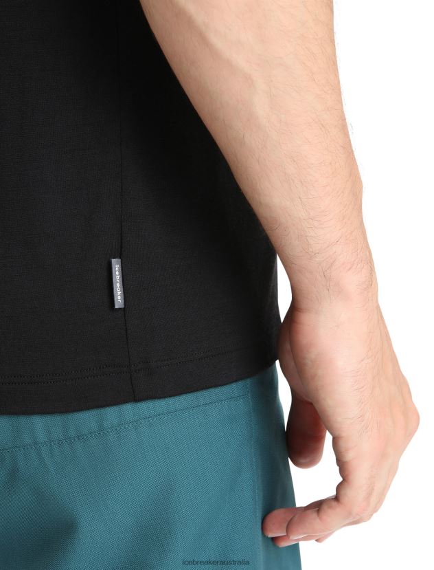 Icebreaker Men Merino Tech Lite II Short Sleeve T-Shirt Trail HikerBlack 80BXXP36 Clothing