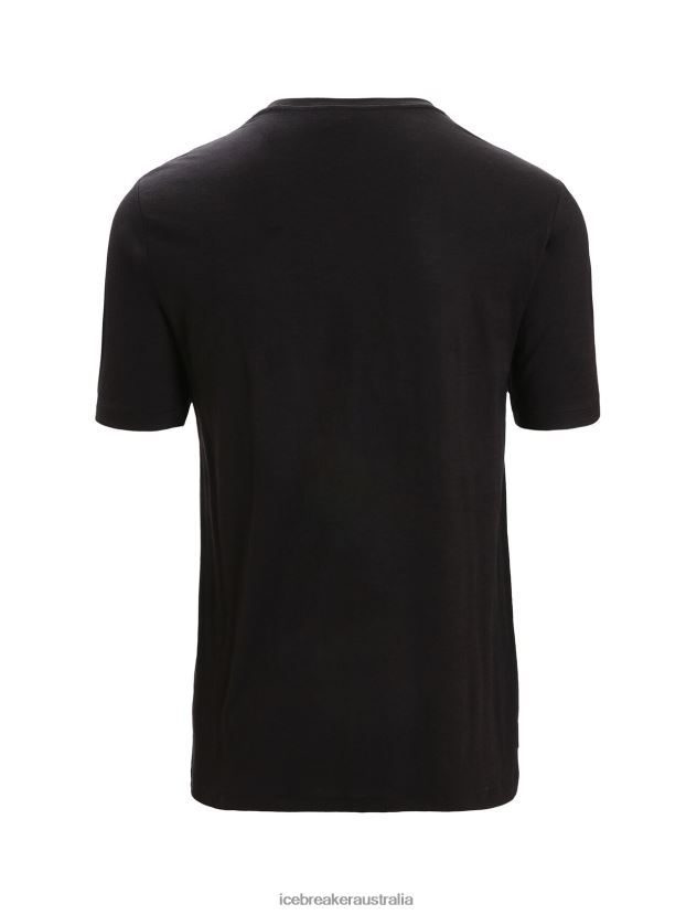Icebreaker Men Merino Tech Lite II Short Sleeve T-Shirt Trail HikerBlack 80BXXP36 Clothing