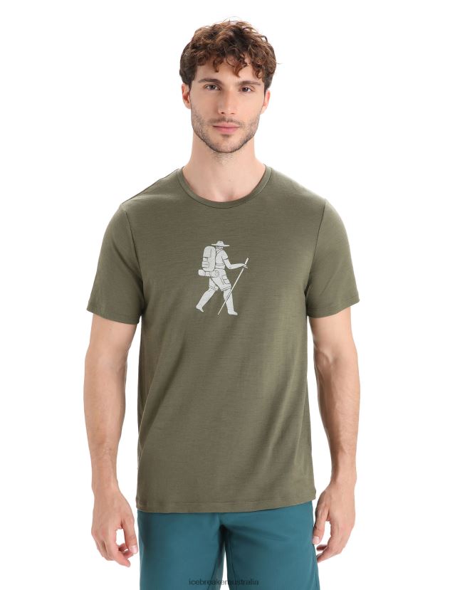 Icebreaker Men Merino Tech Lite II Short Sleeve T-Shirt Trail HikerLoden 80BXXP38 Clothing