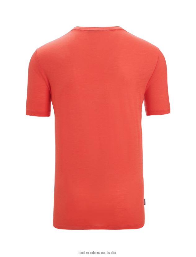 Icebreaker Men Merino Tech Lite II Short Sleeve T-Shirt TrailheadVibrant Earth 80BXXP15 Clothing