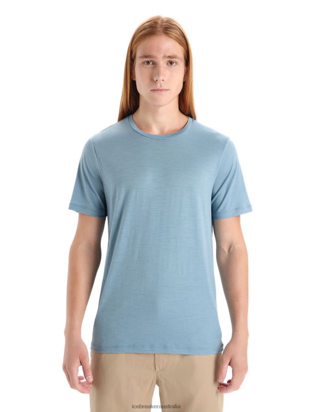 Icebreaker Men Merino Tech Lite II Short Sleeve TeeAstral Blue 80BXXP27 Clothing