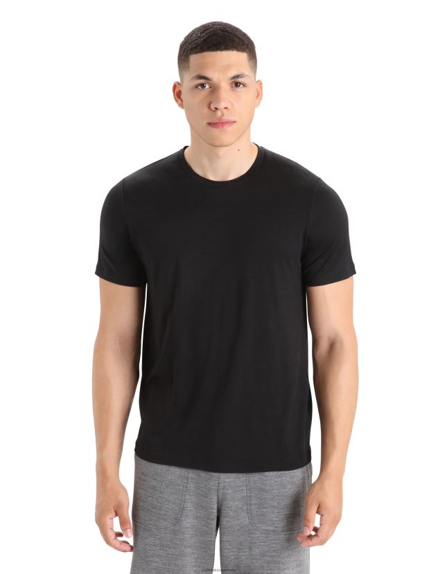 Icebreaker Men Merino Tech Lite II Short Sleeve TeeBlack 80BXXP22 Clothing