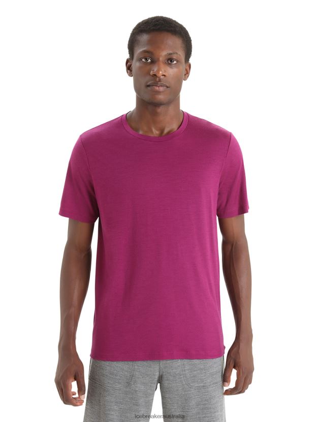 Icebreaker Men Merino Tech Lite II Short Sleeve TeeGo Berry 80BXXP28 Clothing