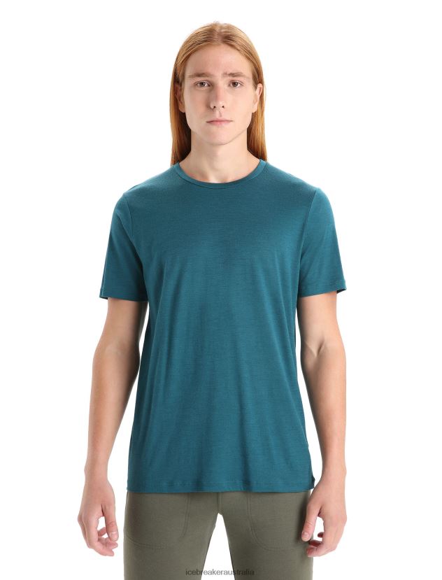 Icebreaker Men Merino Tech Lite II Short Sleeve TeeGreen Glory 80BXXP29 Clothing