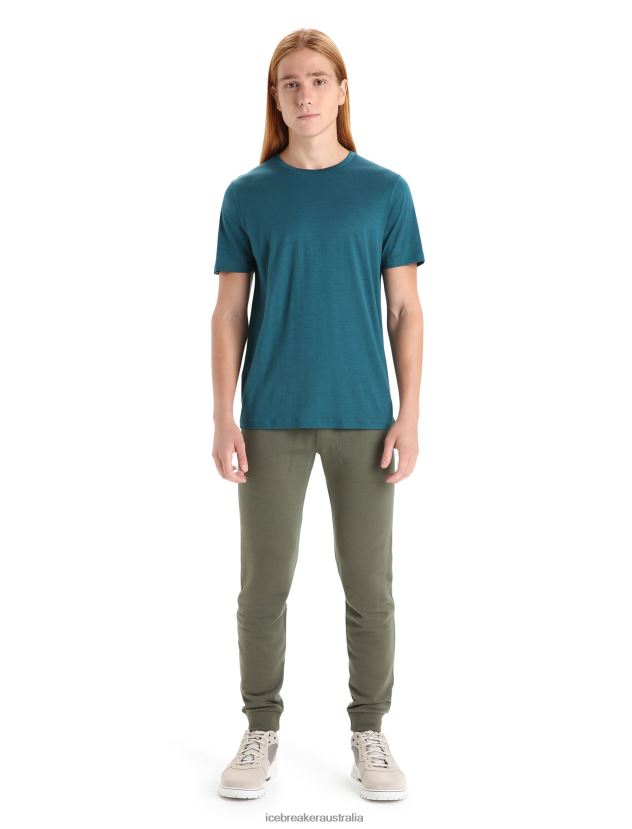 Icebreaker Men Merino Tech Lite II Short Sleeve TeeGreen Glory 80BXXP29 Clothing