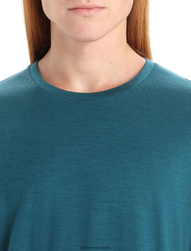 Icebreaker Men Merino Tech Lite II Short Sleeve TeeGreen Glory 80BXXP29 Clothing