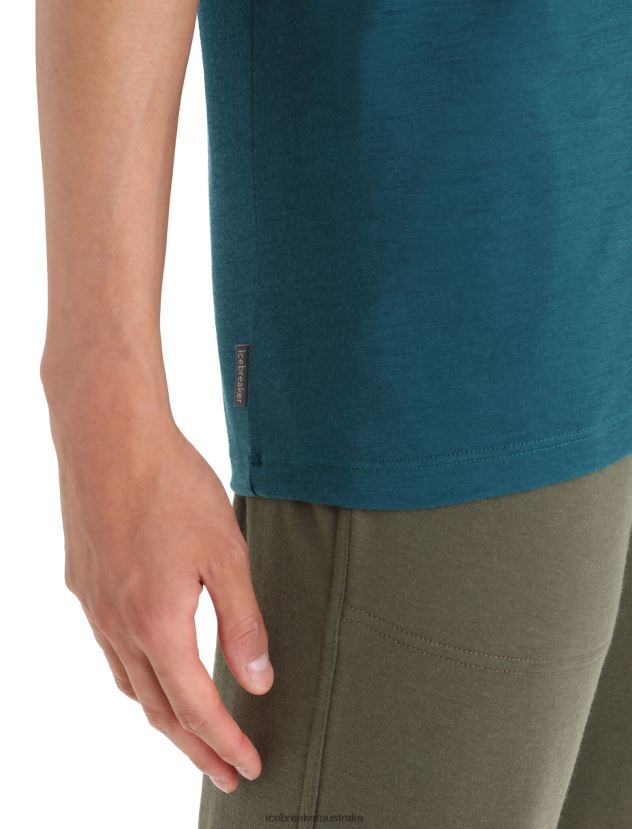 Icebreaker Men Merino Tech Lite II Short Sleeve TeeGreen Glory 80BXXP29 Clothing