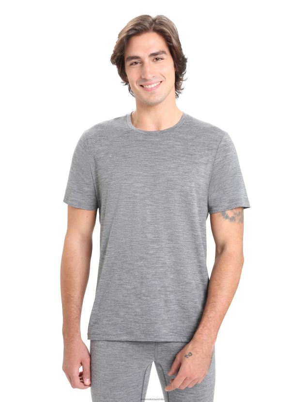 Icebreaker Men Merino Tech Lite II Short Sleeve TeeGritstone Heather 80BXXP23 Clothing