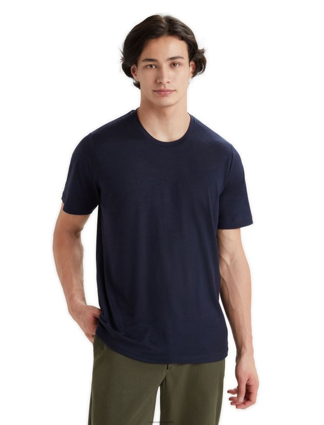 Icebreaker Men Merino Tech Lite II Short Sleeve TeeMidnight Navy 80BXXP25 Clothing