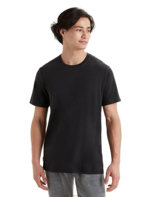 Icebreaker Men Tencel Cotton Short Sleeve T-ShirtBlack 80BXXP76 Clothing