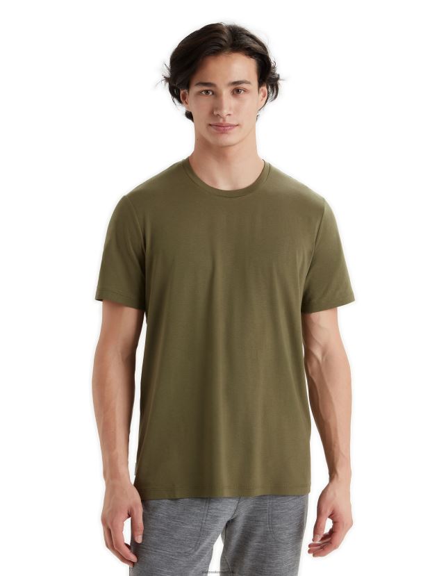 Icebreaker Men Tencel Cotton Short Sleeve T-ShirtLoden 80BXXP77 Clothing
