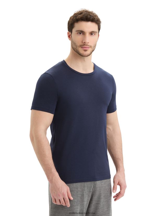 Icebreaker Men Tencel Cotton Short Sleeve T-ShirtMidnight Navy 80BXXP78 Clothing