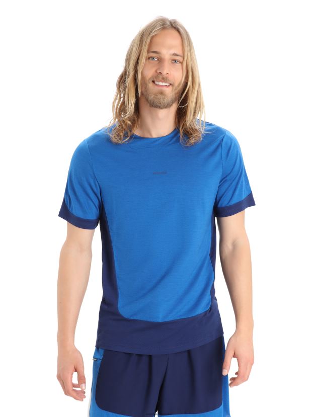 Icebreaker Men ZoneKnit Merino Short Sleeve T-ShirtLazurite/Royal Navy 80BXXP401 Clothing