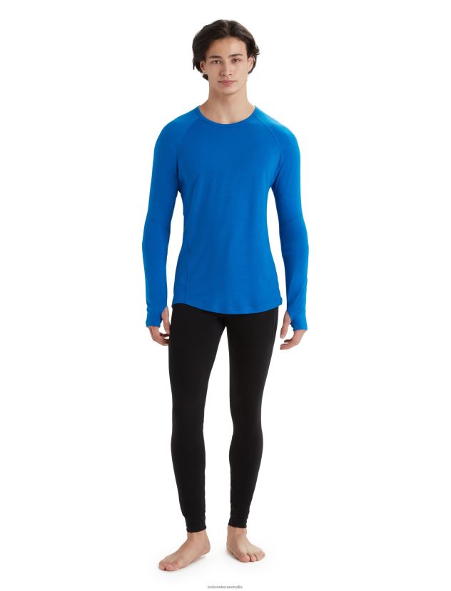 Icebreaker Men BodyfitZone Merino 150 Zone Long Sleeve Crewe Thermal TopLazurite 80BXXP440 Clothing