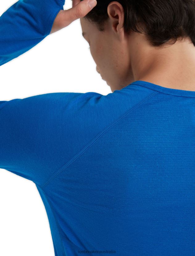 Icebreaker Men BodyfitZone Merino 150 Zone Long Sleeve Crewe Thermal TopLazurite 80BXXP440 Clothing