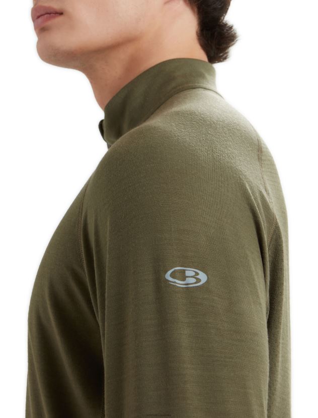 Icebreaker Men BodyfitZone Merino 200 Zone Thermal Long Sleeve Half Zip TopLoden 80BXXP420 Clothing
