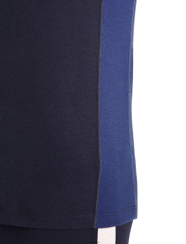 Icebreaker Men BodyfitZone Merino 260 Zone Long Sleeve Crewe Thermal TopMidnight Navy/Royal Navy 80BXXP436 Clothing