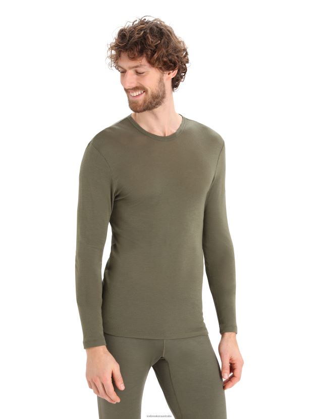 Icebreaker Men Merino 175 Everyday Long Sleeve Crewe Thermal TopLoden 80BXXP163 Clothing