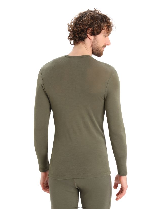 Icebreaker Men Merino 175 Everyday Long Sleeve Crewe Thermal TopLoden 80BXXP163 Clothing