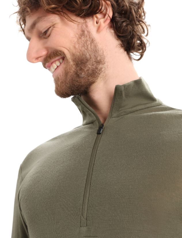 Icebreaker Men Merino 175 Everyday Long Sleeve Half Zip Thermal TopLoden 80BXXP144 Clothing