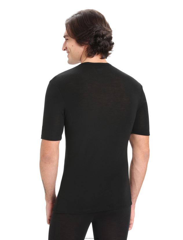 Icebreaker Men Merino 175 Everyday Short Sleeve Crewe Thermal TopBlack 80BXXP161 Clothing