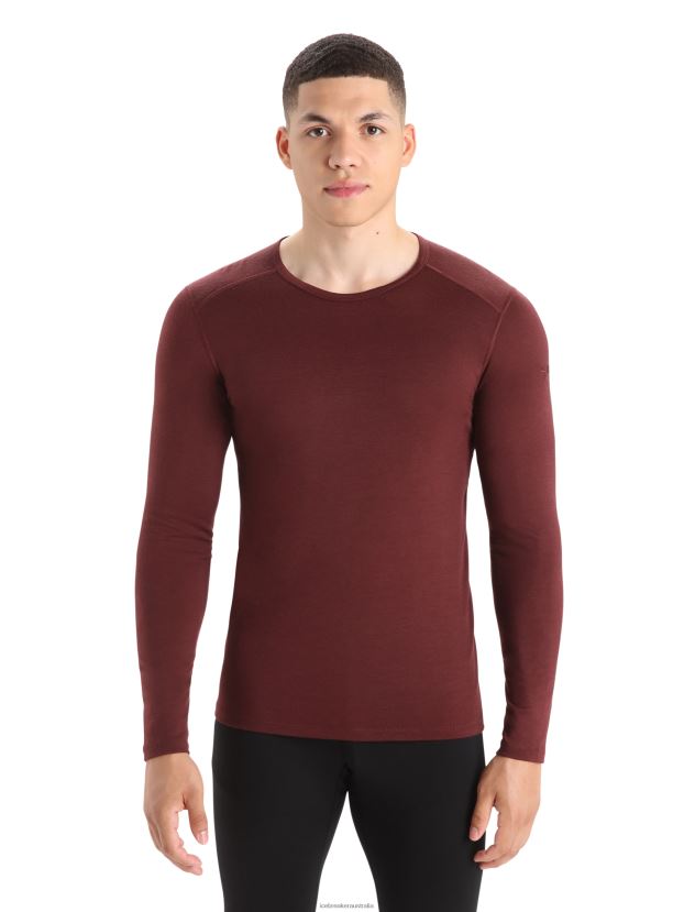 Icebreaker Men Merino 200 Oasis Long Sleeve Crewe Thermal TopEspresso 80BXXP444 Clothing