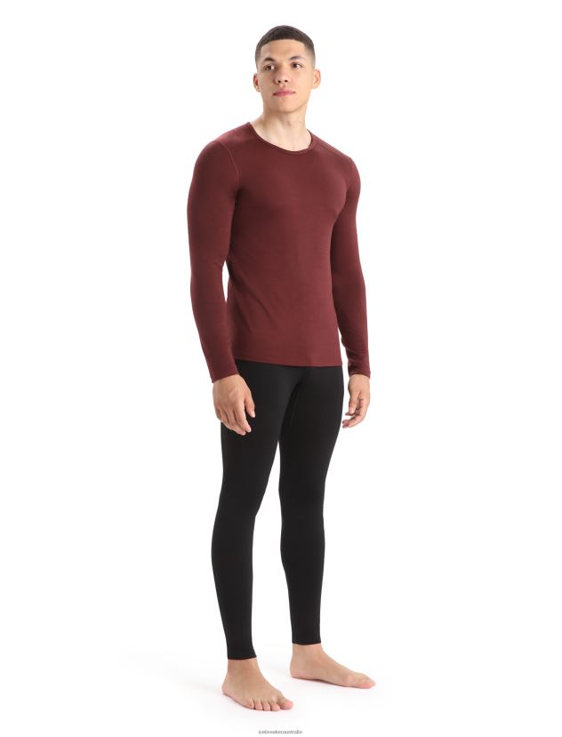 Icebreaker Men Merino 200 Oasis Long Sleeve Crewe Thermal TopEspresso 80BXXP444 Clothing