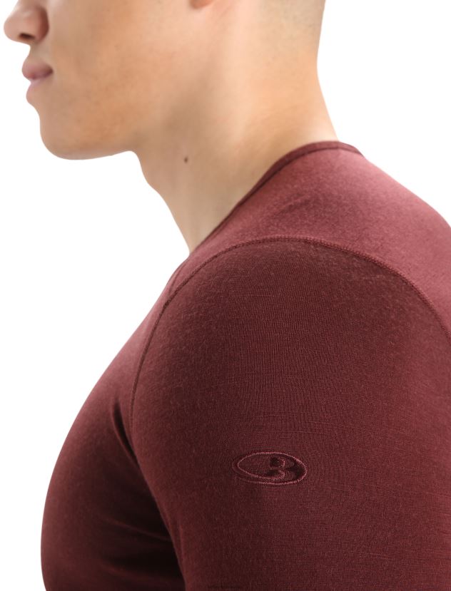 Icebreaker Men Merino 200 Oasis Long Sleeve Crewe Thermal TopEspresso 80BXXP444 Clothing