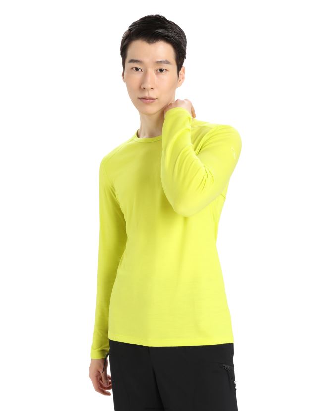 Icebreaker Men Merino 200 Oasis Long Sleeve Crewe Thermal TopShine 80BXXP446 Clothing