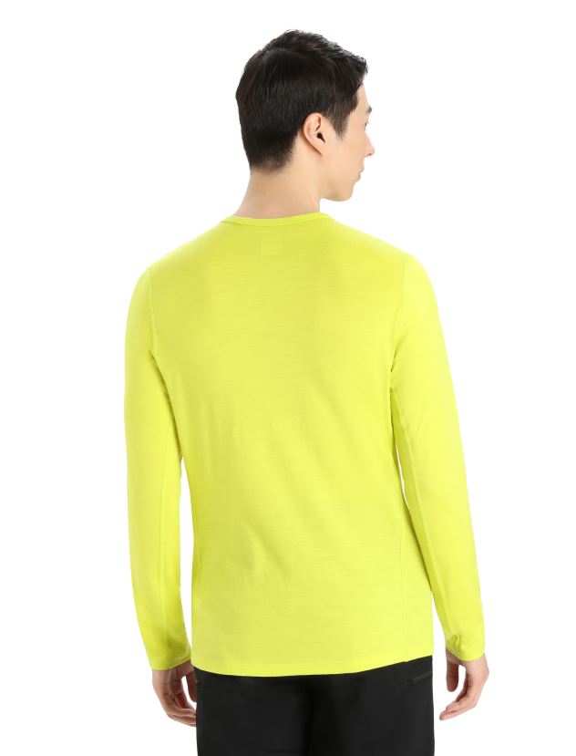 Icebreaker Men Merino 200 Oasis Long Sleeve Crewe Thermal TopShine 80BXXP446 Clothing