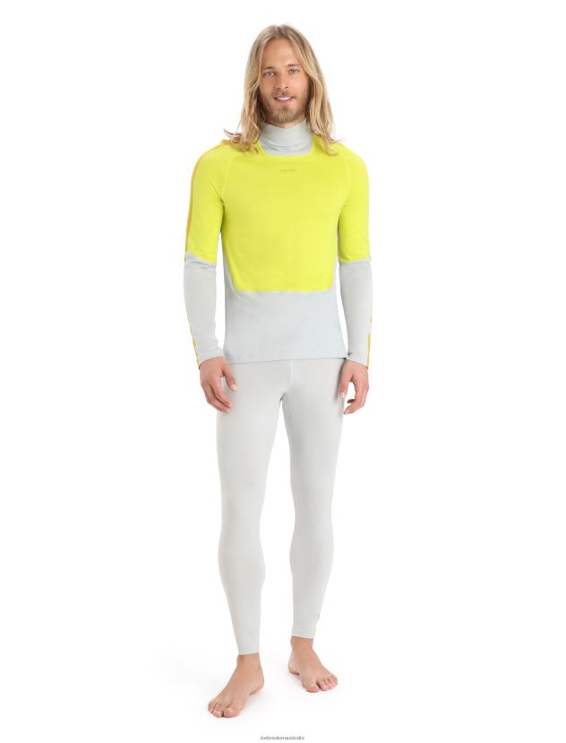 Icebreaker Men Merino 200 Sonebula Long Sleeve High Neck Thermal TopEther/Shine 80BXXP416 Clothing