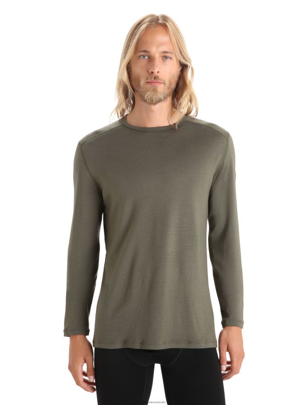 Icebreaker Men Merino 260 Tech Long Sleeve Crewe Thermal TopLoden 80BXXP142 Clothing