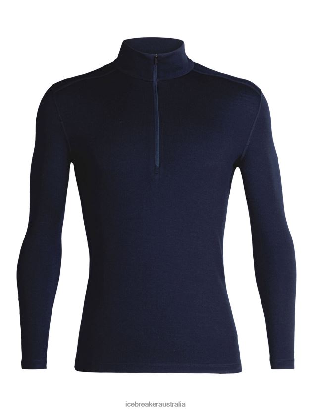 Icebreaker Men Merino 260 Tech Long Sleeve Half Zip Thermal TopMidnight Navy 80BXXP167 Clothing