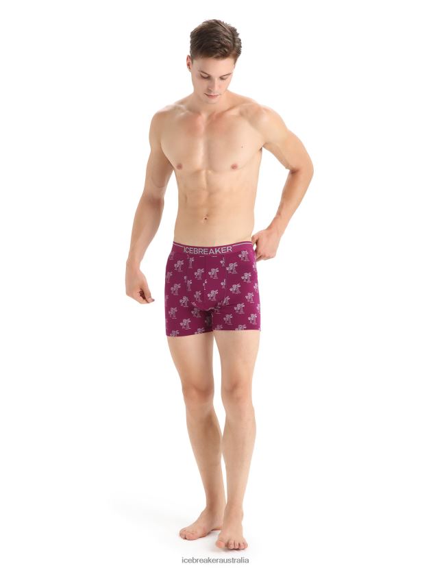 Icebreaker Men Merino Anatomica BoxersGo Berry 80BXXP113 Clothing