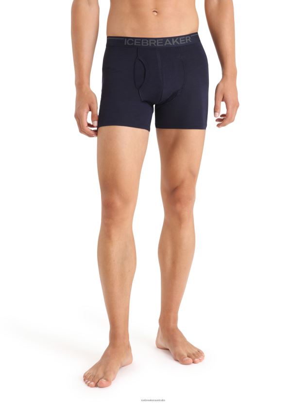 Icebreaker Men Merino Anatomica Boxers With FlyMidnight Navy 80BXXP96 Clothing