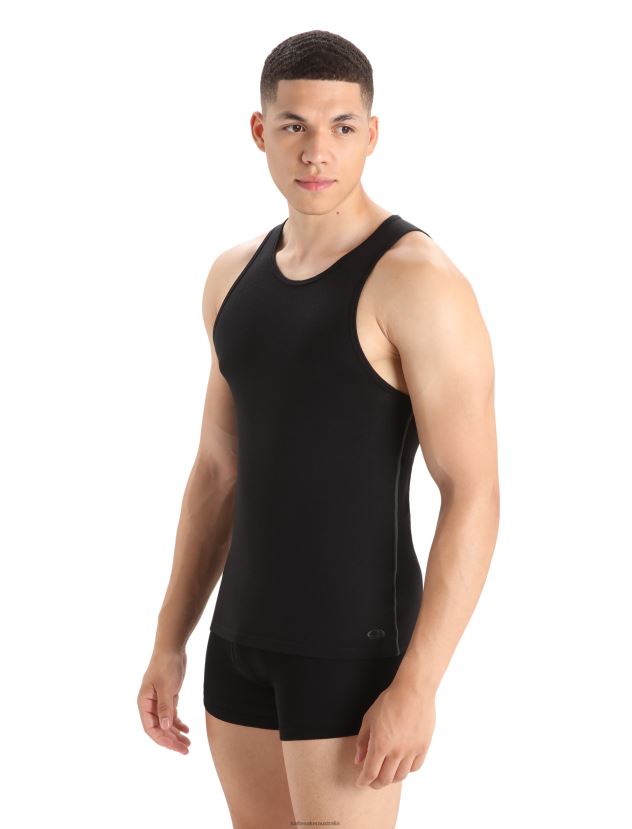 Icebreaker Men Merino Anatomica Tank TopBlack 80BXXP125 Clothing