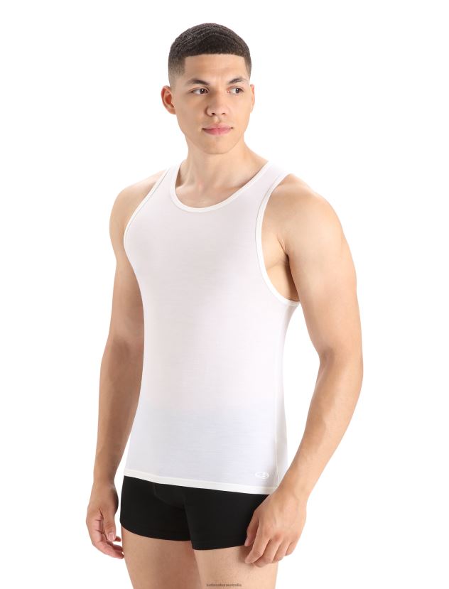 Icebreaker Men Merino Anatomica Tank TopSnow 80BXXP126 Clothing