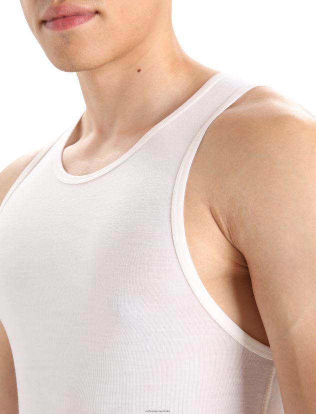 Icebreaker Men Merino Anatomica Tank TopSnow 80BXXP126 Clothing