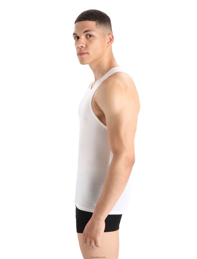 Icebreaker Men Merino Anatomica Tank TopSnow 80BXXP126 Clothing