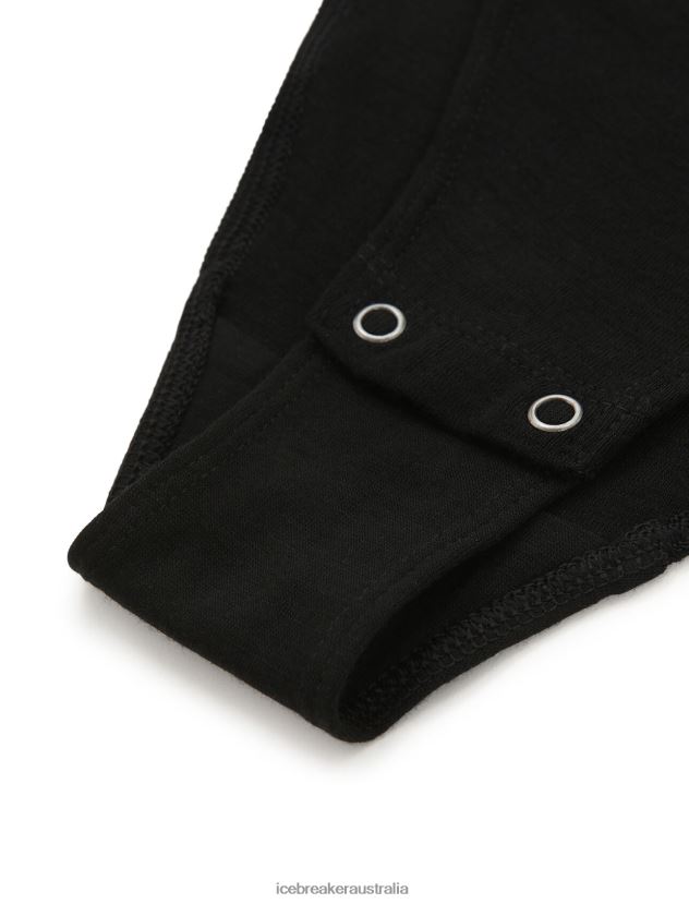 Icebreaker Women Merino Queens Long Sleeve High Neck BodysuitBlack 80BXXP543 Clothing