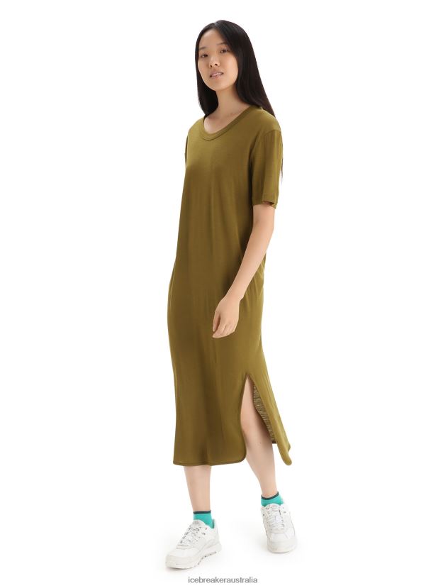 Icebreaker Women Merino Granary DressAlgae 80BXXP726 Clothing